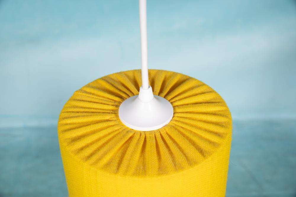 Space Age Pendant Lamp Ochre Yellow, Sixties Swedish Yellow Pendant. photo buy