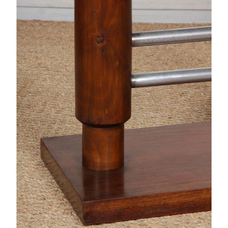Modernist Coffee Table In Wood And Chrome Plated Metal, 1930. photo Furniture