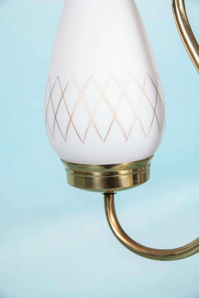 Mid Century Zweedse Vintage Opaline Hanglamp, Jaren 1950 photo buy