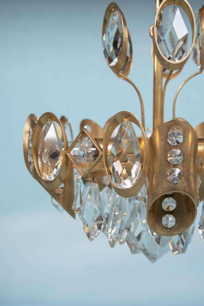 Midcentury Palwa Crystal Chandelier photo 925.0