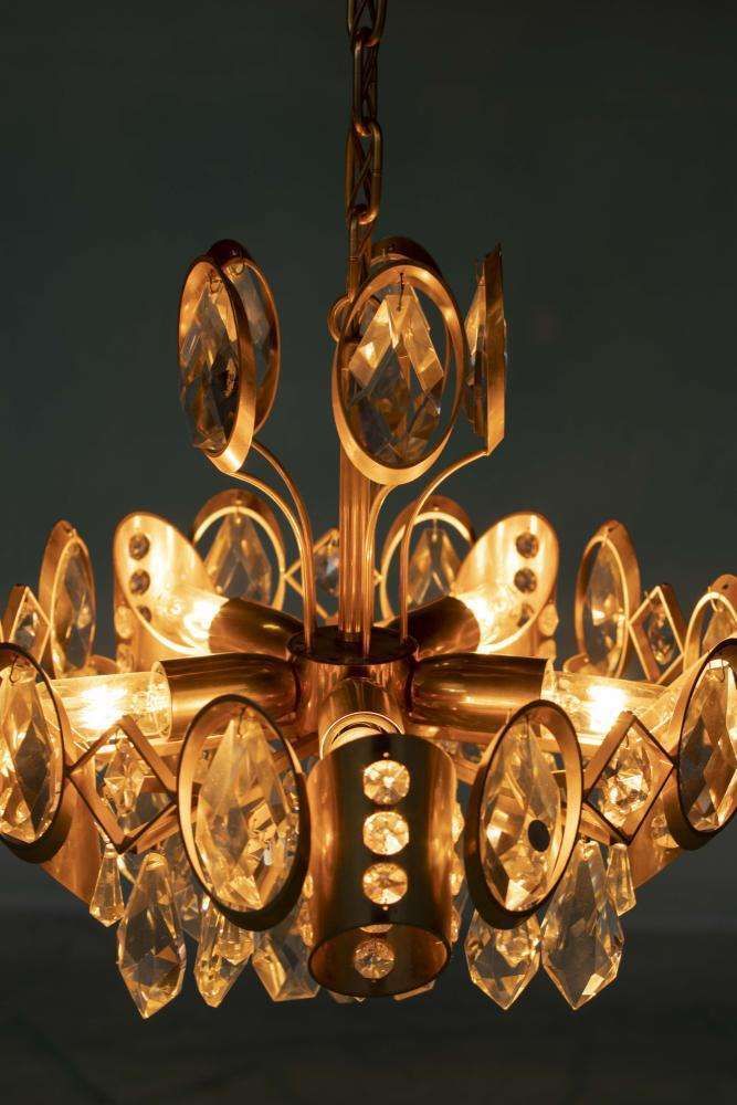 Lighting Midcentury Palwa Crystal Chandelier photo