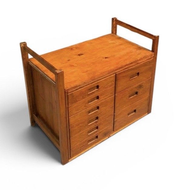 photo furniture Vintage Danish Solid Pine Chest Of Drawers Very Rare Super Quality Mid Century