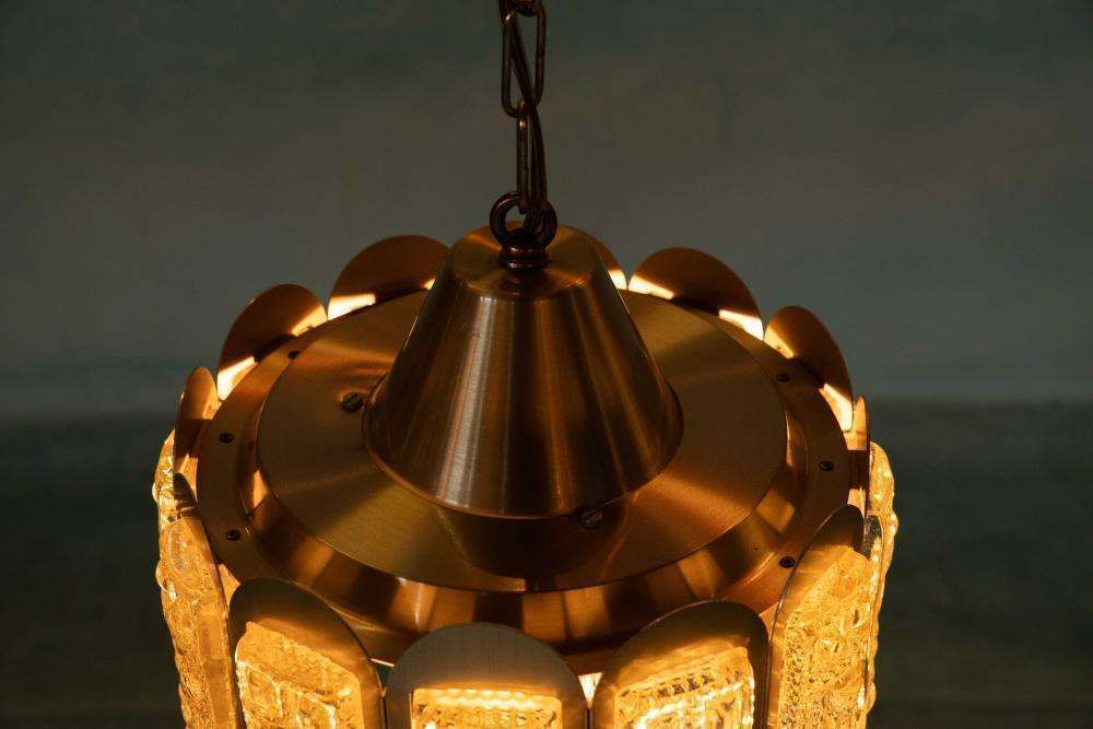 photo vintage Deens Design Glazen Hanglamp Vitrika