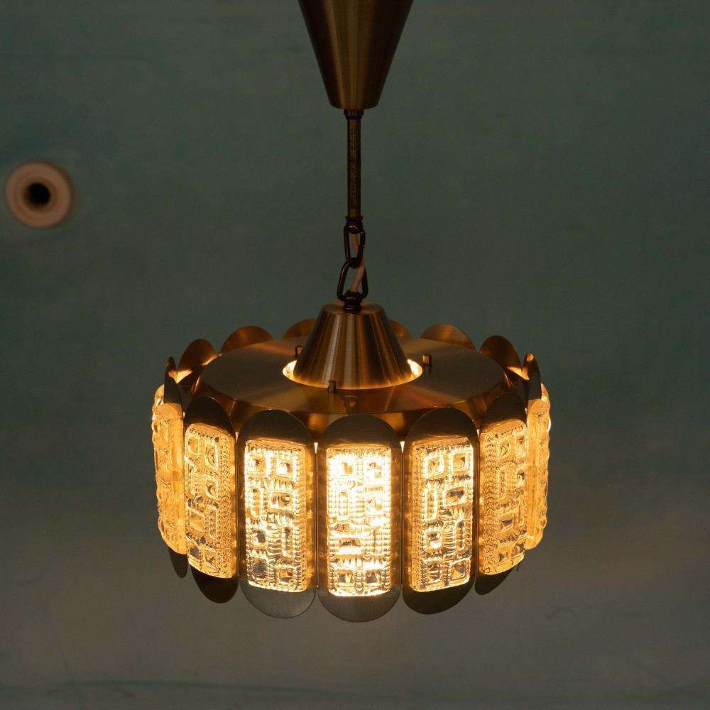 Vintage Danish Design Vitrika Glass Pendant Lamp