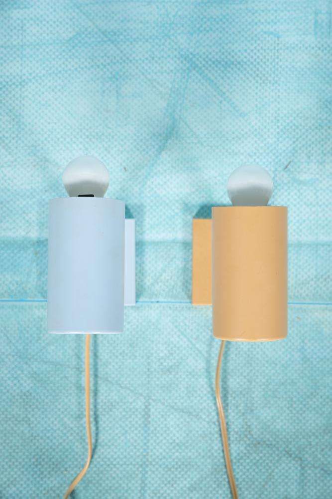 Vintage Set Of Danish Fog&Mørup Wall Lamps Pastel Jo Hammerborg photo furniture