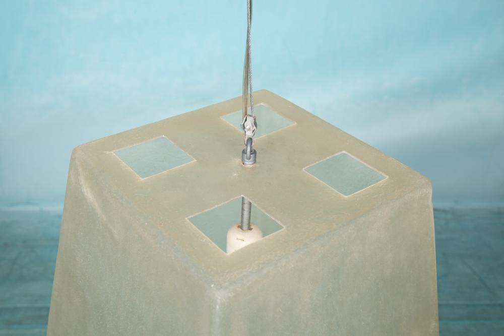 Minimalistisch Vintage Hanglamp Van Glasvezel, Roche Bobois photo buy