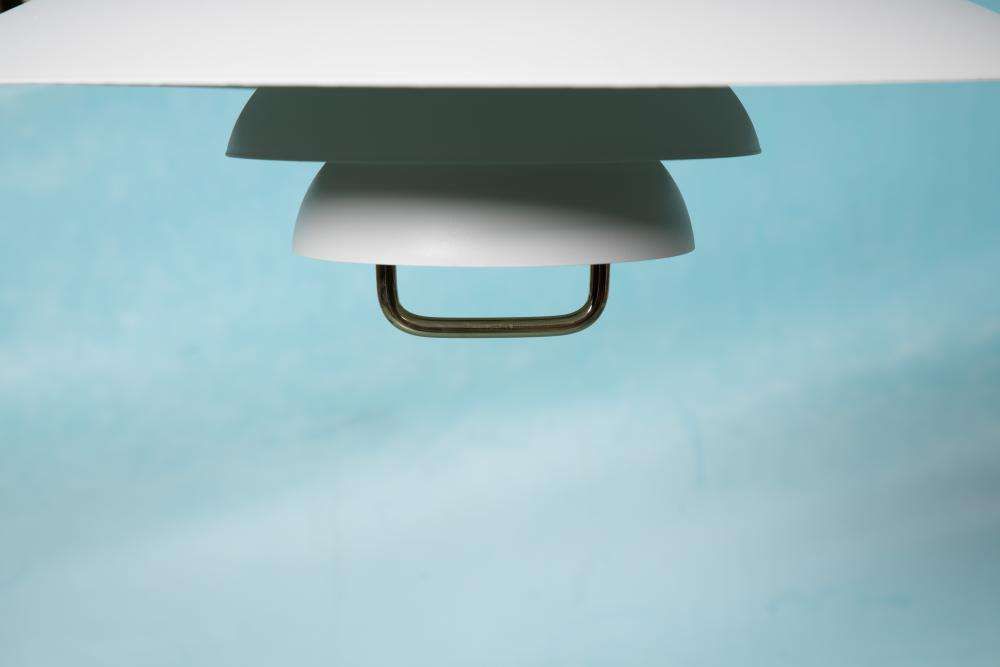 Vintage Scandinavische Schaalvormige Lamp, Minimalistische Mid Century Hanglamp photo vintage