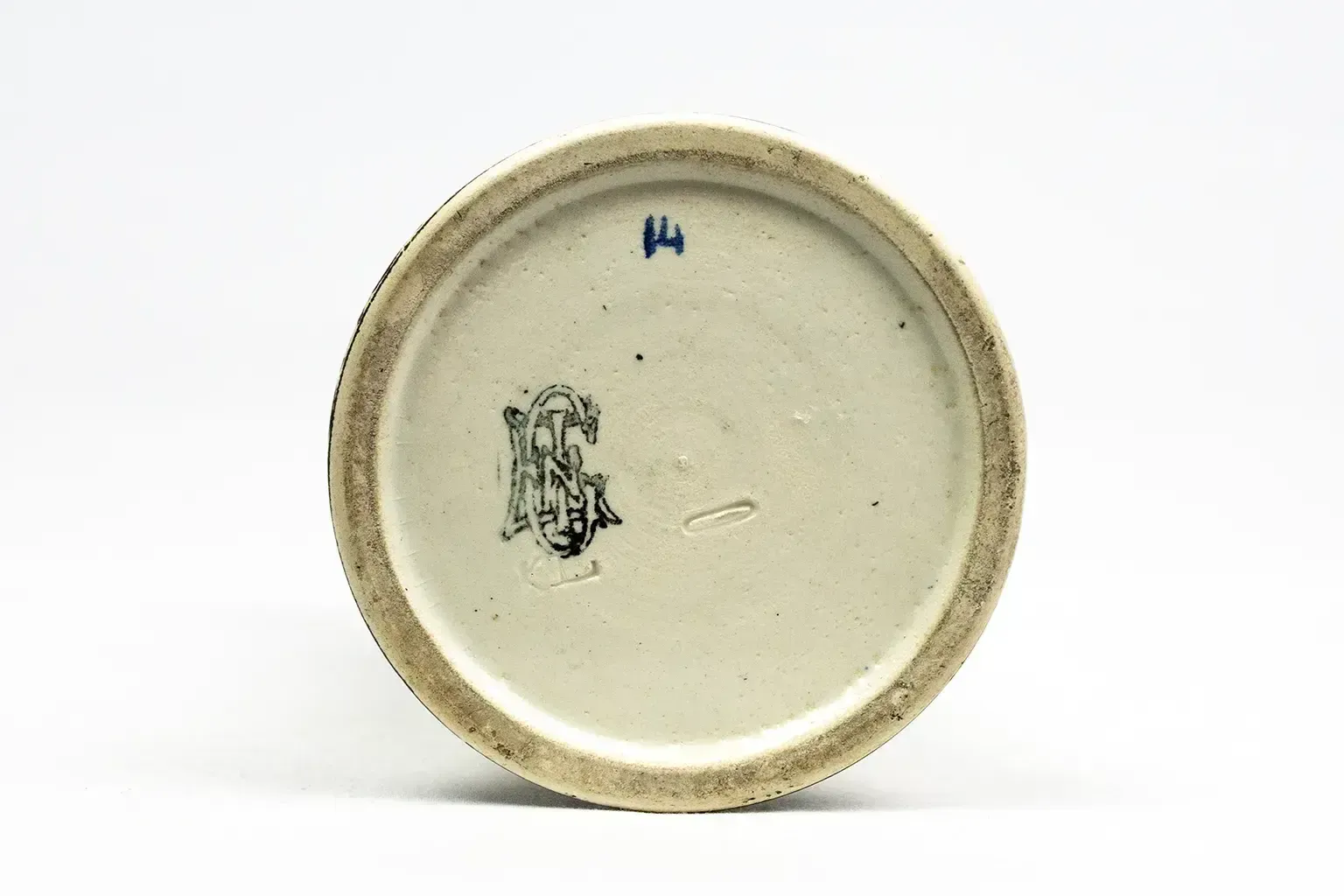 Home Decor A Fine Earthenware Horn Shaped Vase, Decorated With Renaissance Grotesques — Gien Pottery, Late 19th Century photo