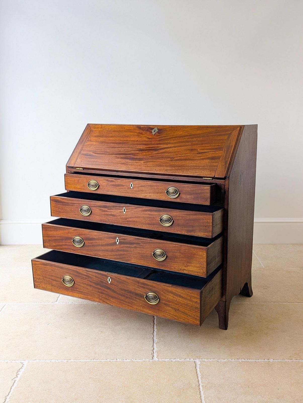 Antique Georgian Mahogany Bureau C.1800 photo Furniture