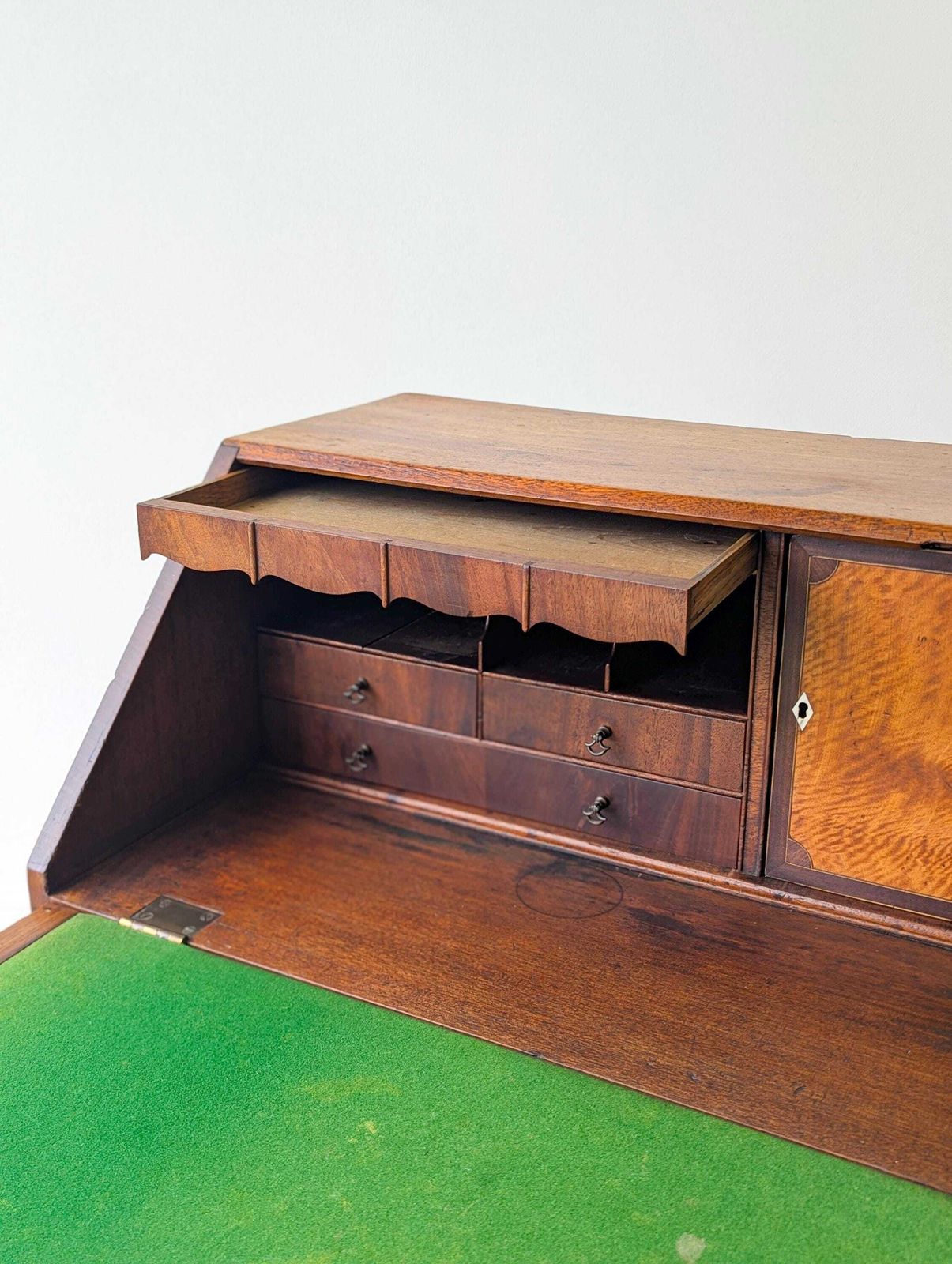Antique Georgian Mahogany Bureau C.1800 photo vintage