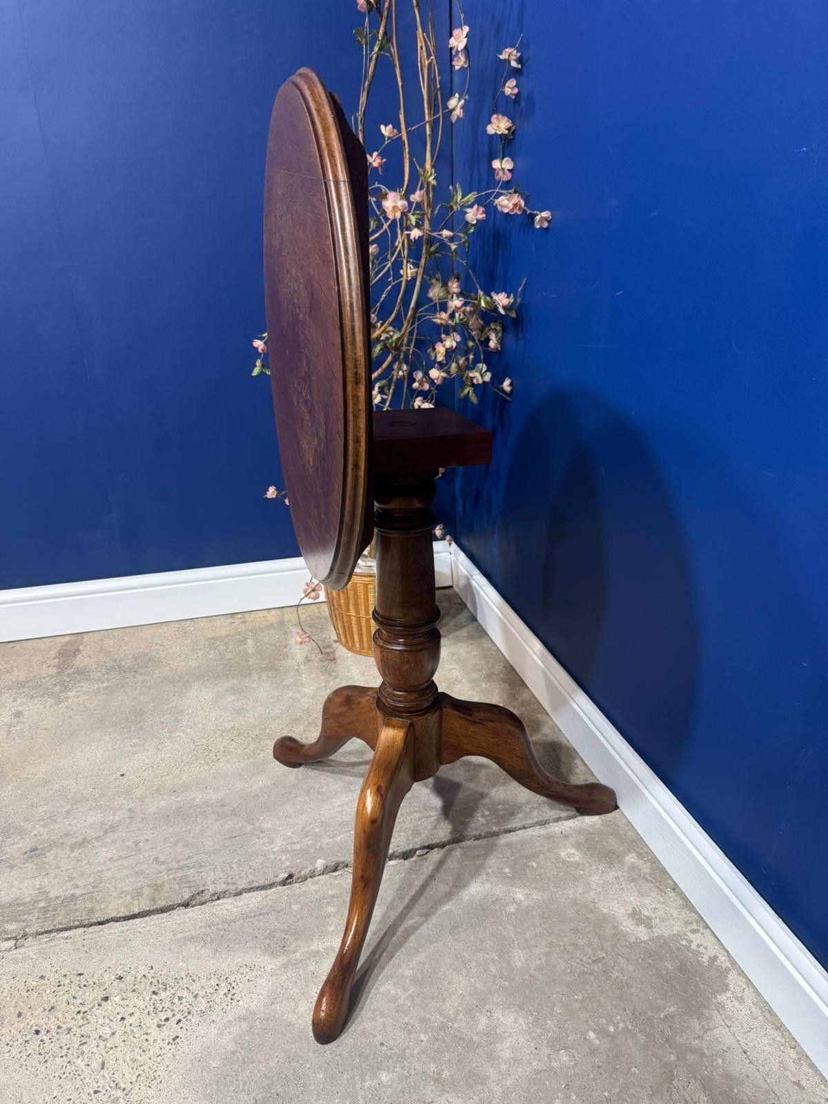 photo for sale Victorian Tilt Top Wine Table Tripod Side Table Plant Lamp Stand Antique