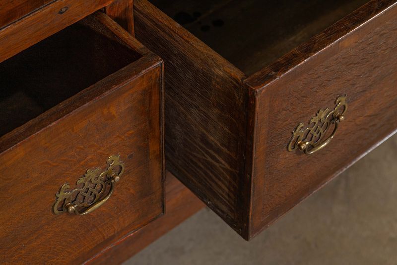 photo vinterior Monumental English Georgian Breakfront Oak Estate Housekeepers Cupboard