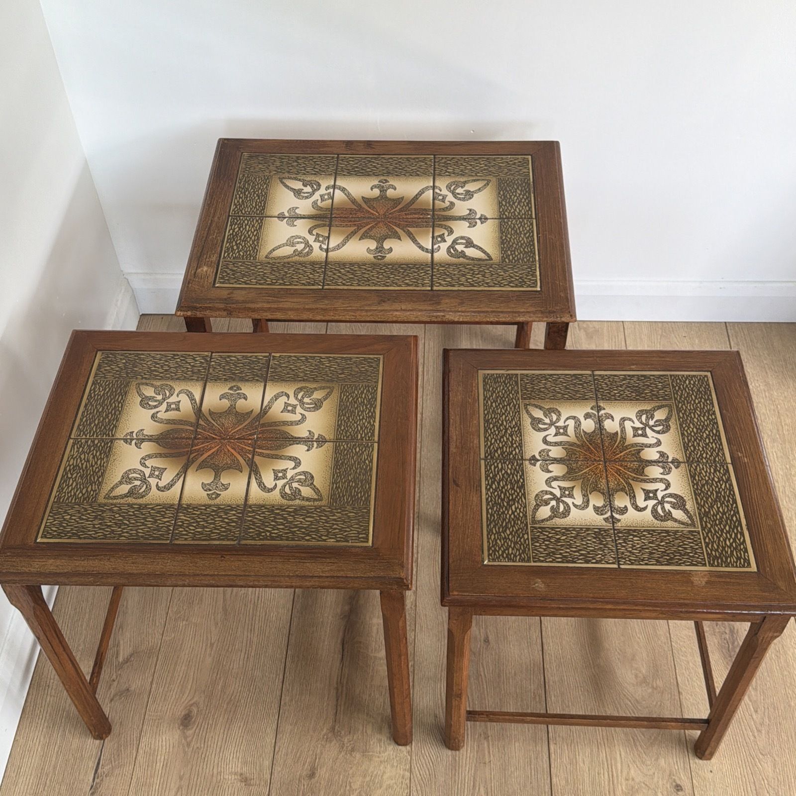 Mid Century Danish Nest Of Tables Mobelfabrikken Toften