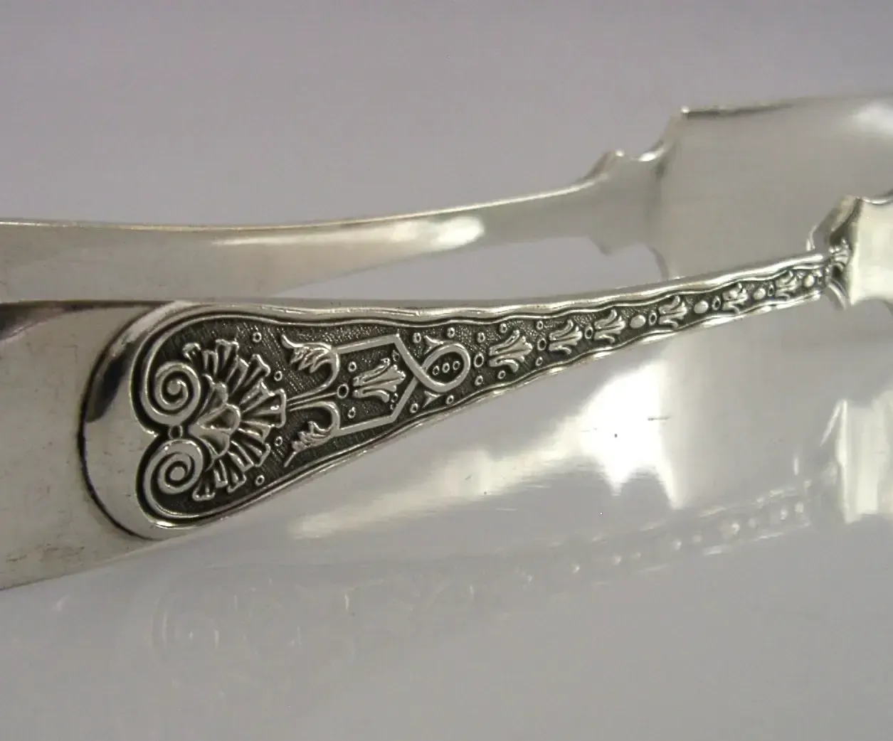 Large 148g Sterling Silver Serving Sandwich Vegetables Tongs 1963 Garrards