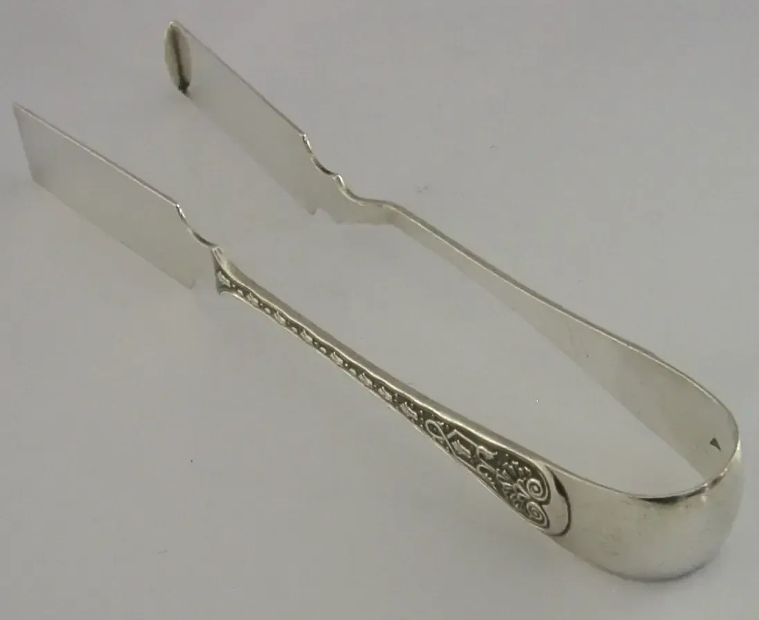 Large 148g Sterling Silver Serving Sandwich Vegetables Tongs 1963 Garrards photo buy