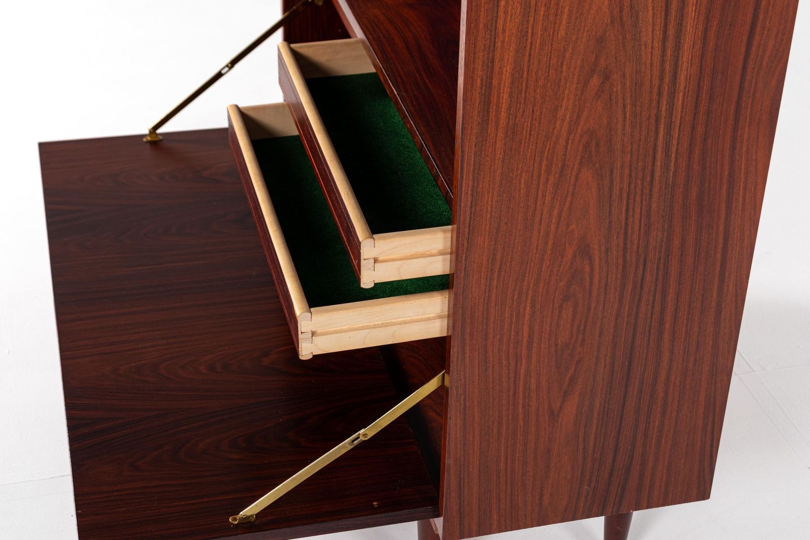 Danish Mid Century Rosewood Bookcase Cabinet With Drop Down Compartment, 1960s photo buy
