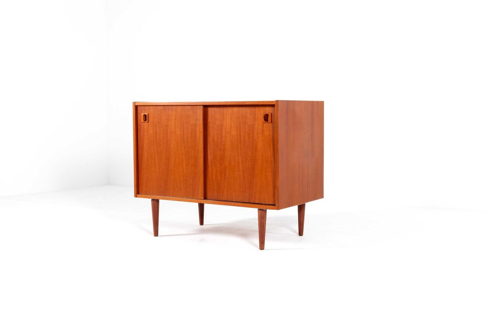 Mid Century Swedish Teak Sliding Door Cabinet, 1960s photo 587.0