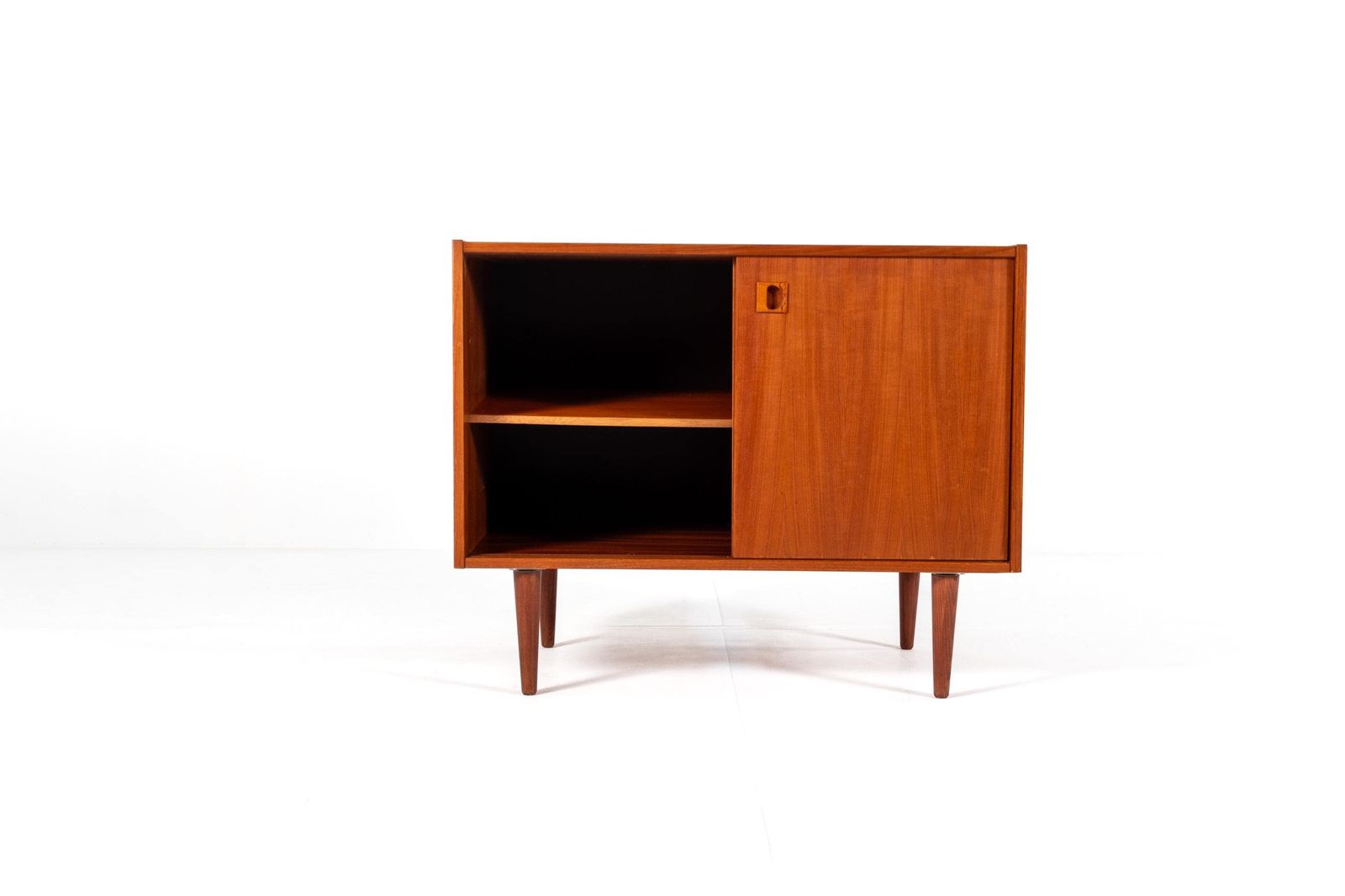 Mid Century Swedish Teak Sliding Door Cabinet, 1960s photo vintage