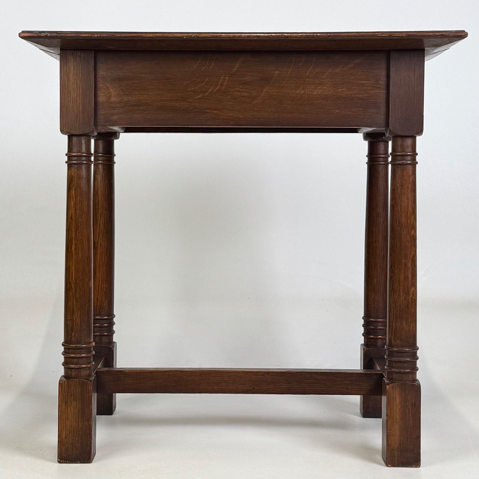 Antique 20th Century Art Nouveau Style Side Table In Oak ( Af 5634 ) photo 365.0