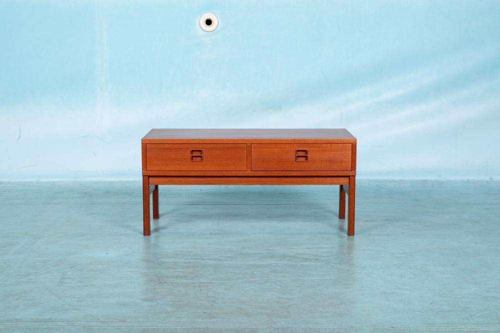 photo vintage Japandi Lowboard Teak, Minimalistisch Mid Century Dressoir