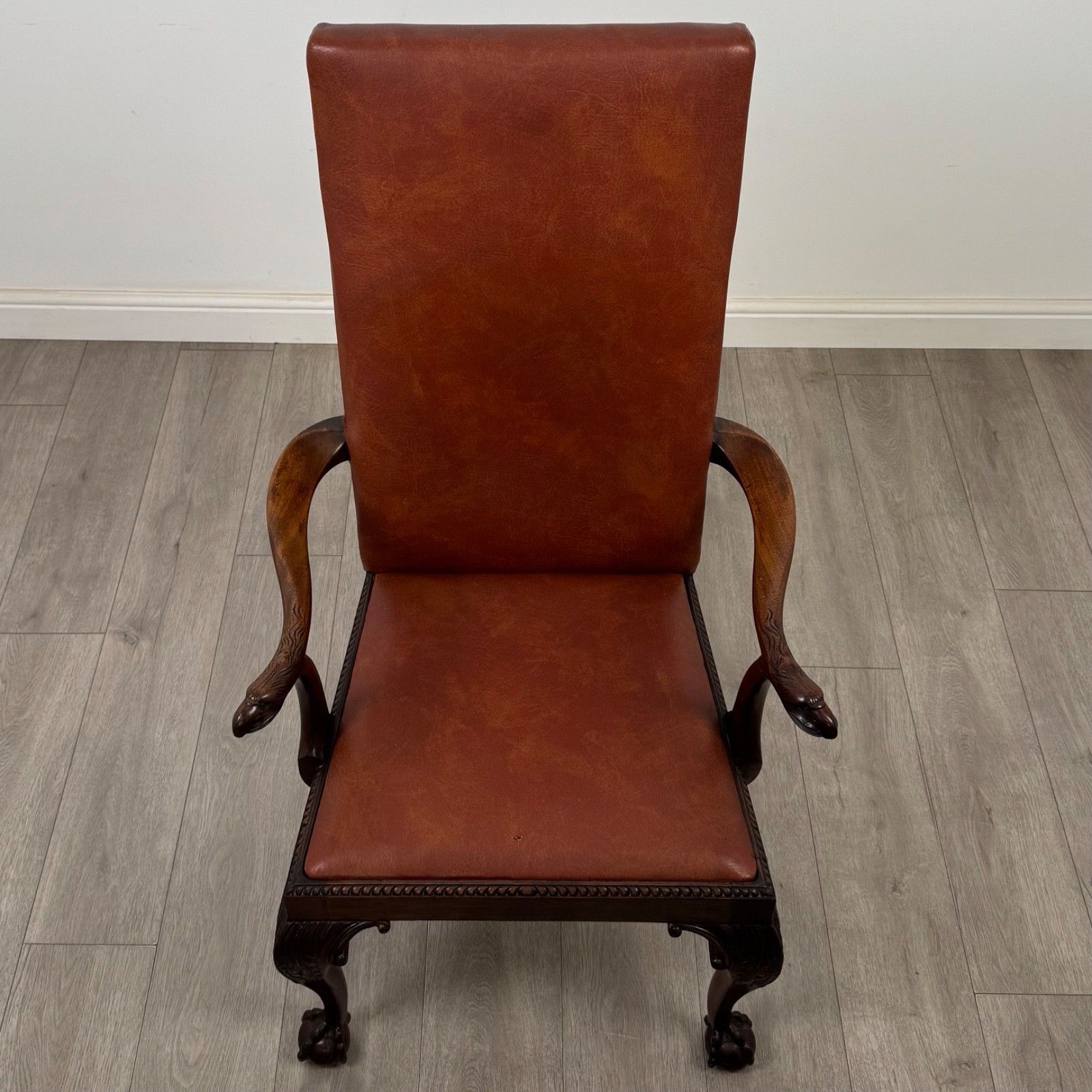 photo vinterior Antique 19th Century Open Armchair In Mahogany ( Af 5600 )