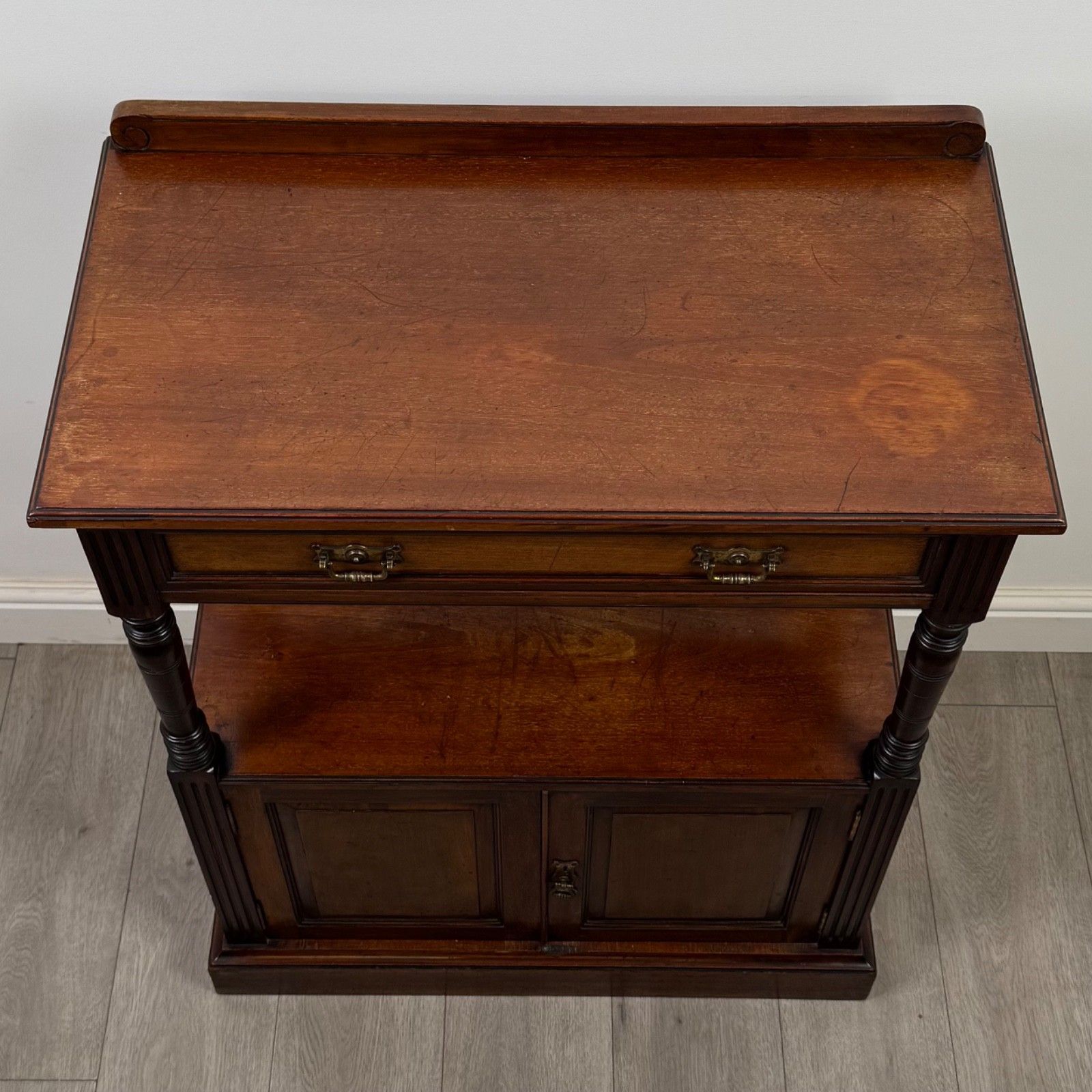 photo for sale Antique 20th Century Edwardian Walnut Cabinet By Maple & Co ( Af 5619 )