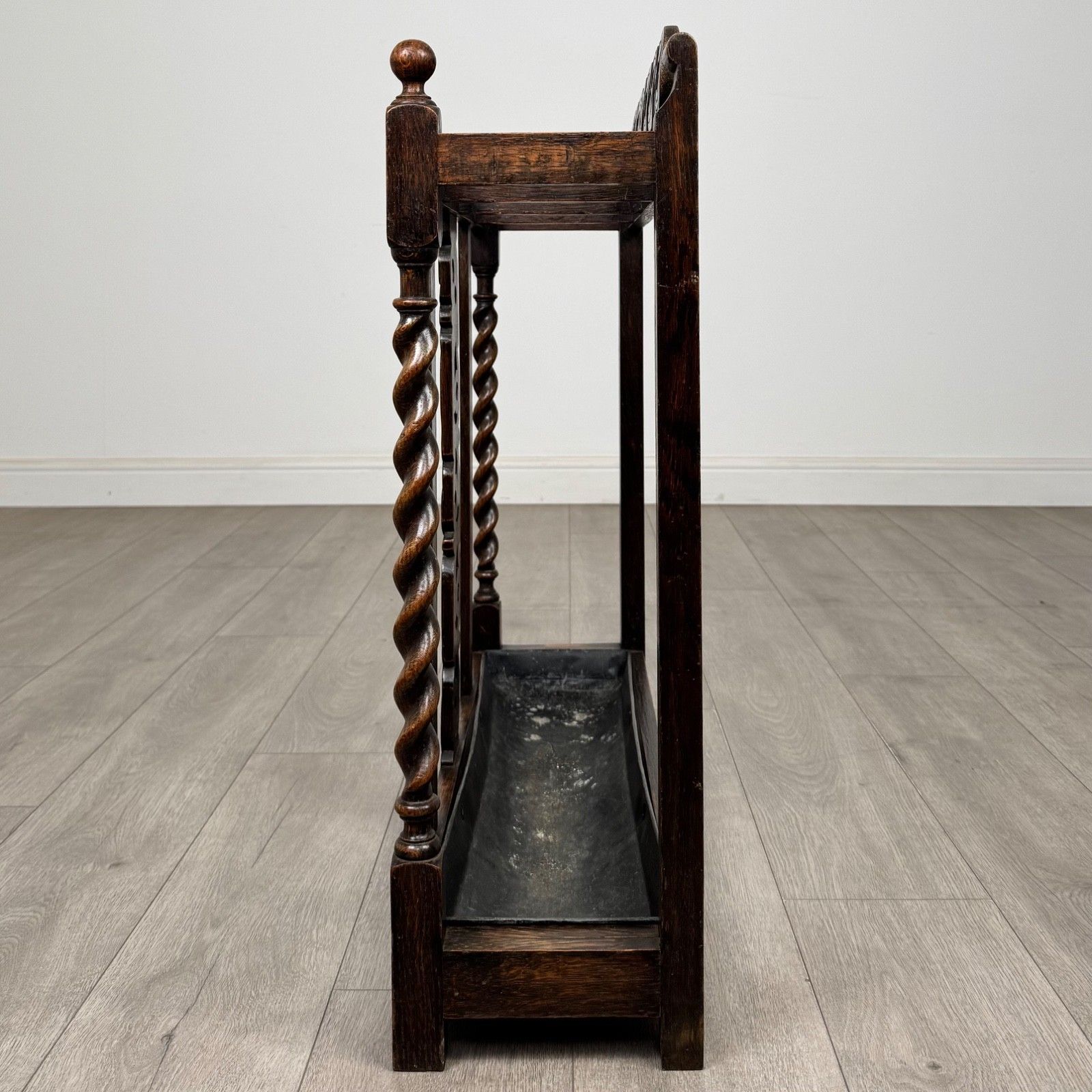 Antique 19th Century Umbrella Stand / Stick Stand In Oak ( Af 5595 ) photo for sale