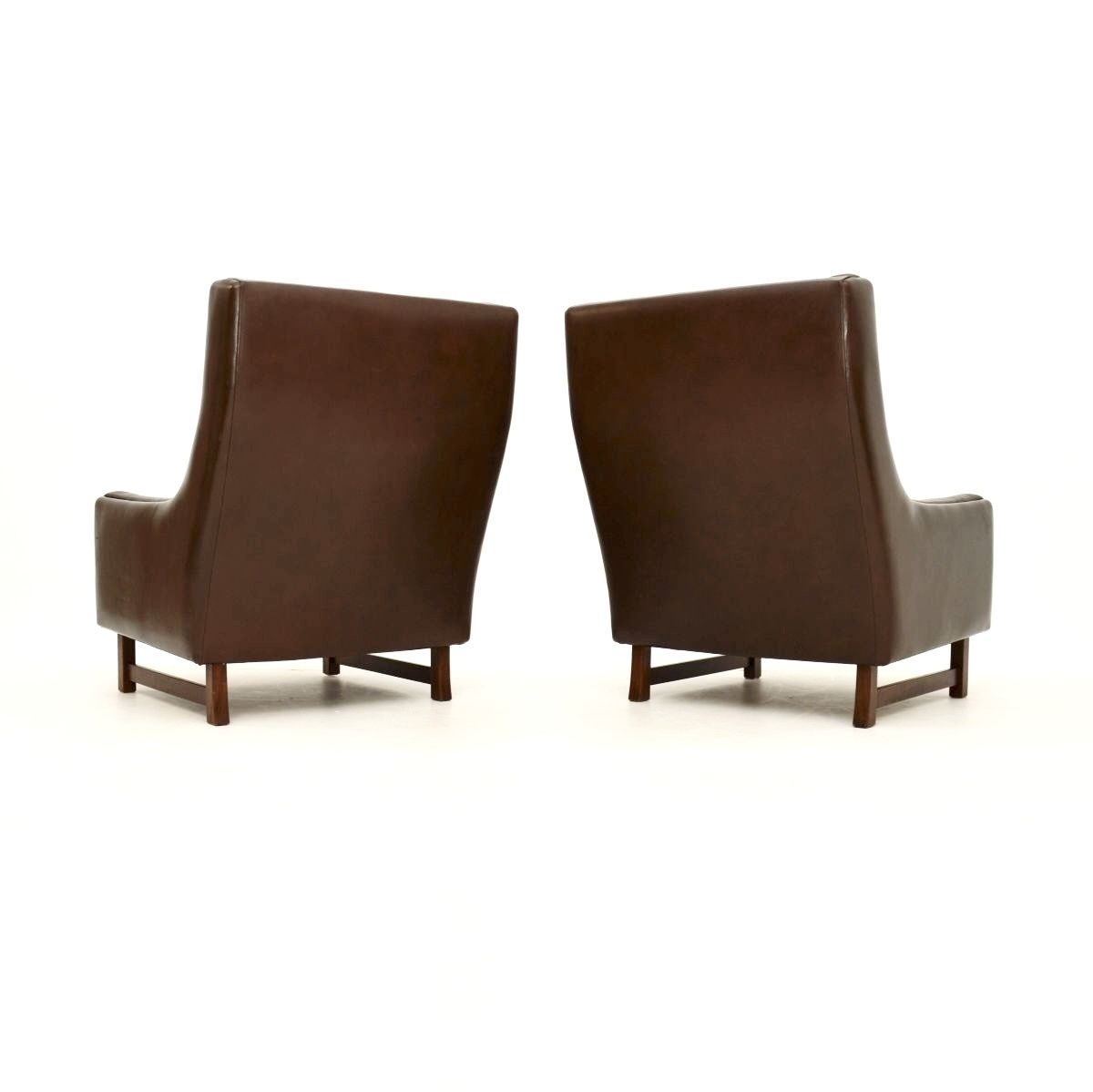 Pair Of Vintage Leather Armchairs By Torbjorn Afdal For Bruksbo photo vintage