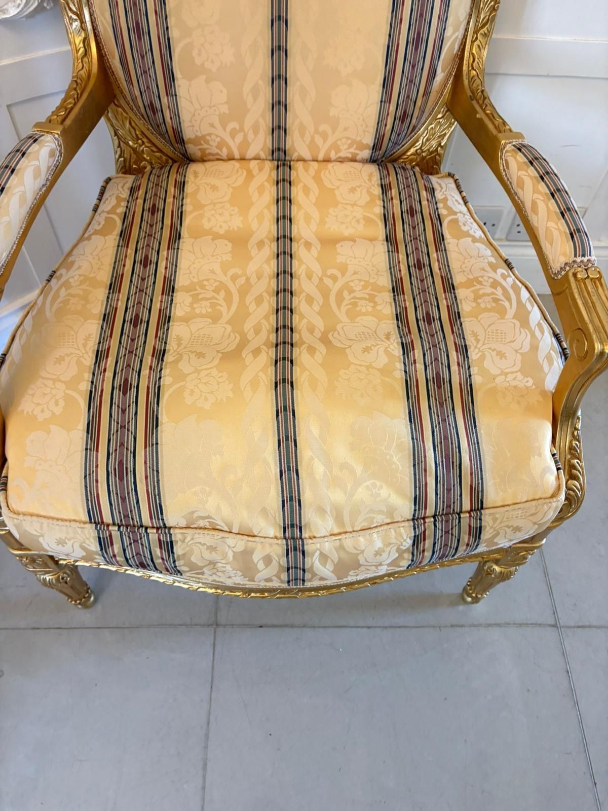 Antique French Giltwood Bergère Armchairs Set Of 4 Louis XVI Style Salon Chairs photo 5800.0