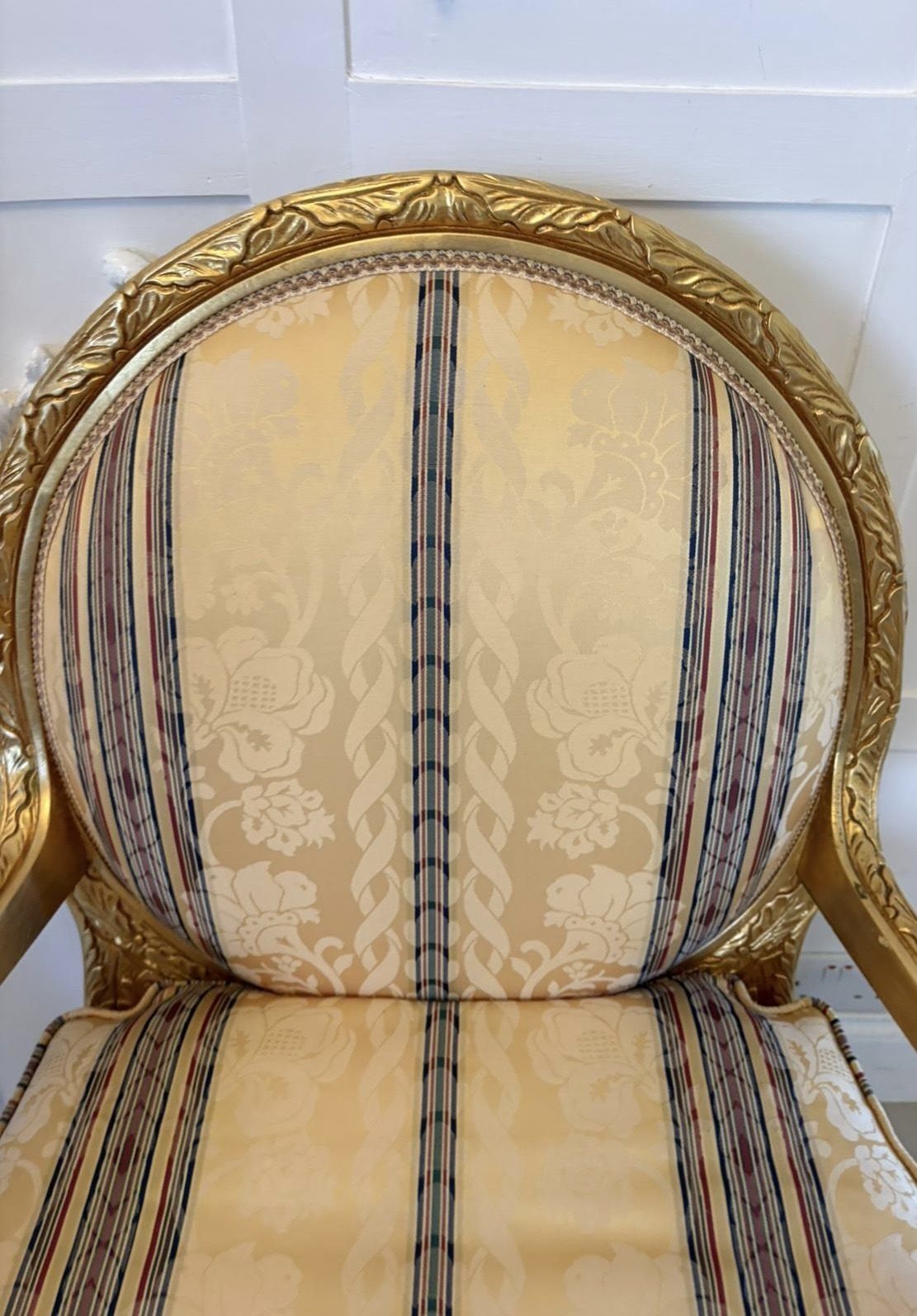 Antique French Giltwood Bergère Armchairs Set Of 4 Louis XVI Style Salon Chairs photo vinterior