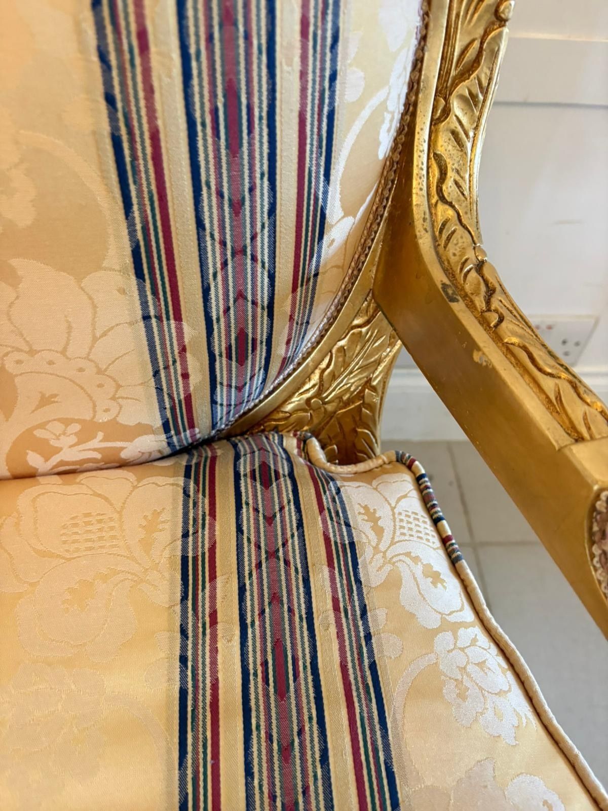 Antique French Giltwood Bergère Armchairs Set Of 4 Louis XVI Style Salon Chairs photo vintage