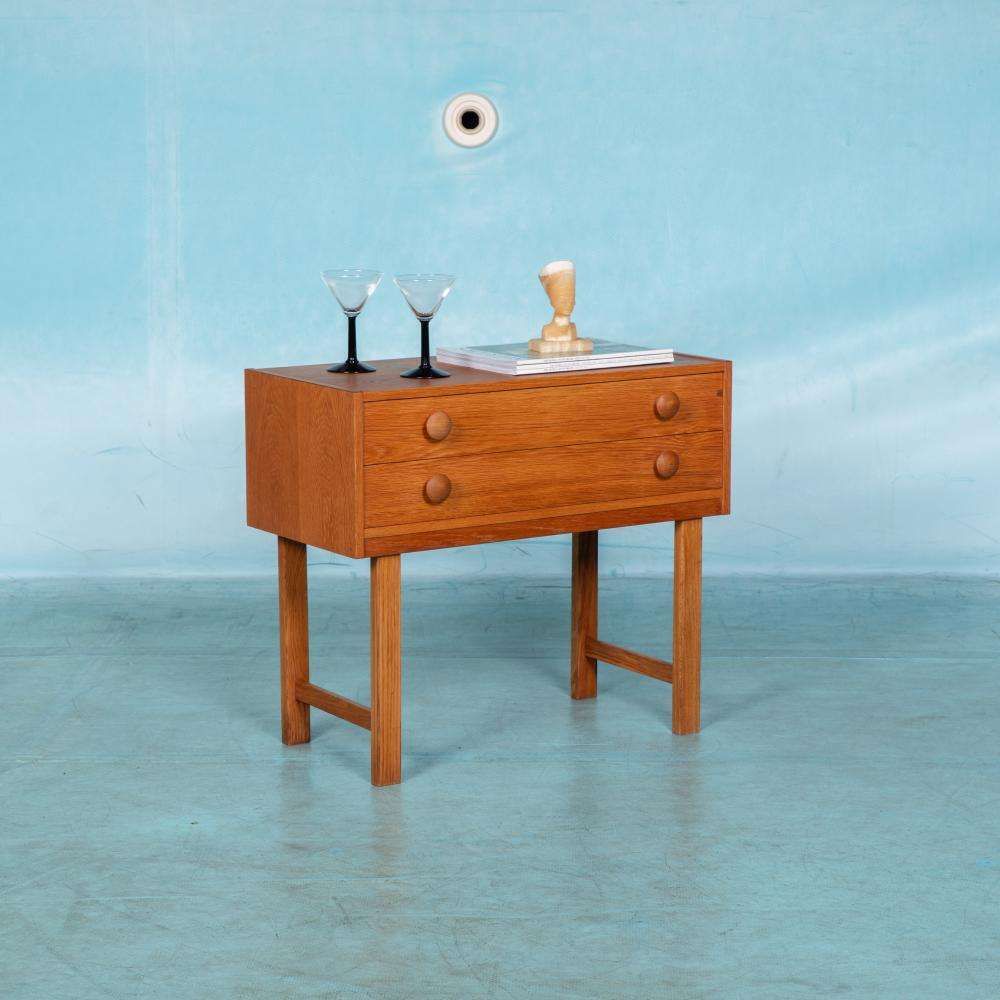 photo vintage Scandinavische Ladekast Uit De Jaren 1960 In Blond Eiken
