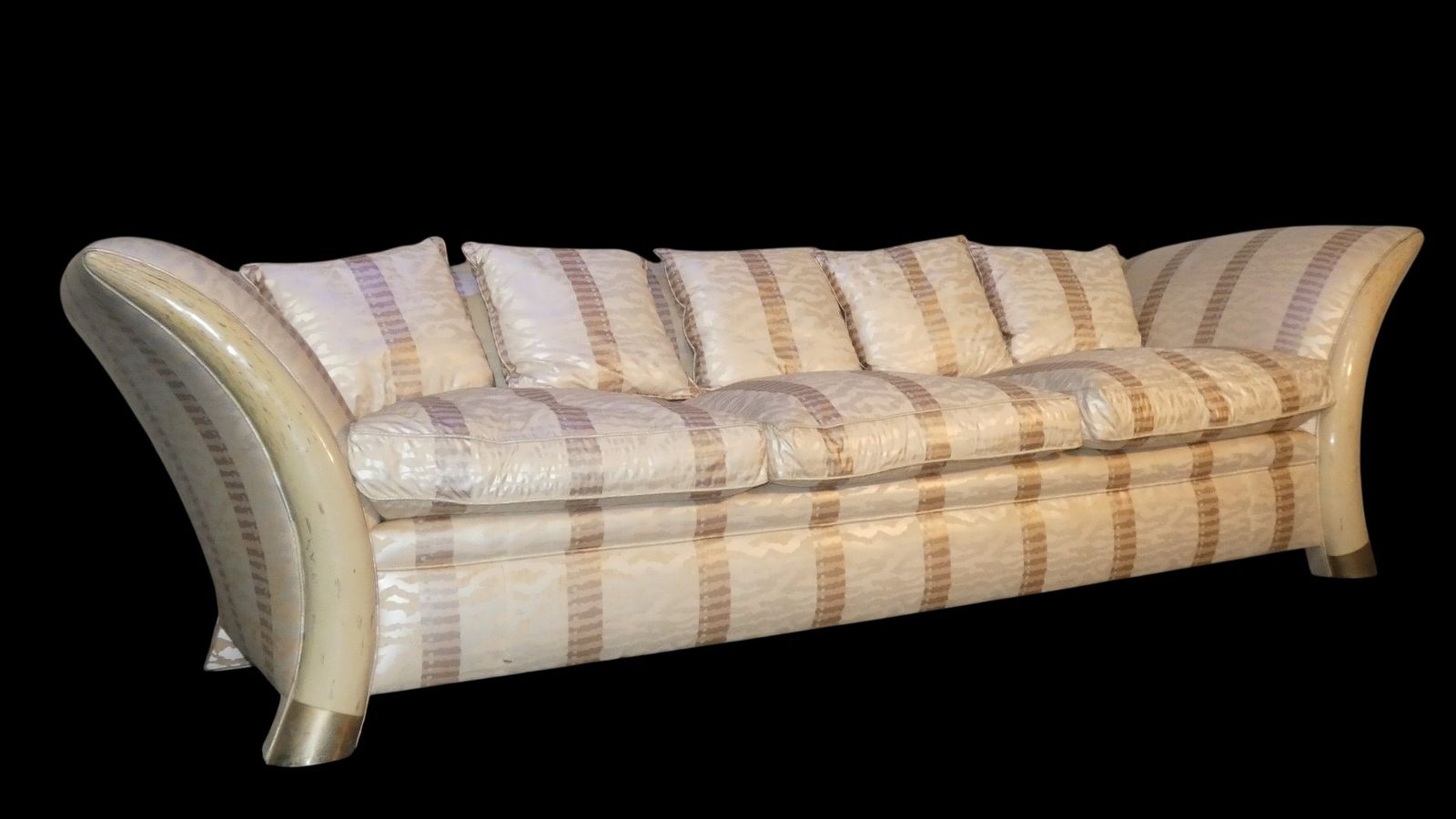 Colonial Style Sofa And Armchair With Saber Shaped Resin Feet, Italy, 1970s, Set Of 2 photo Furniture