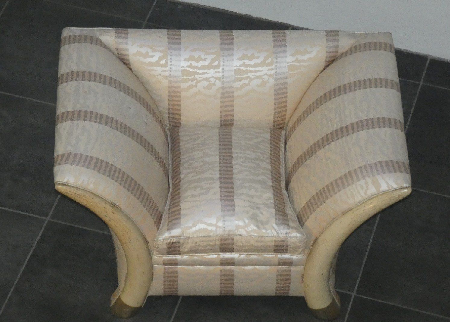 Colonial Style Sofa And Armchair With Saber Shaped Resin Feet, Italy, 1970s, Set Of 2 photo 4870.0