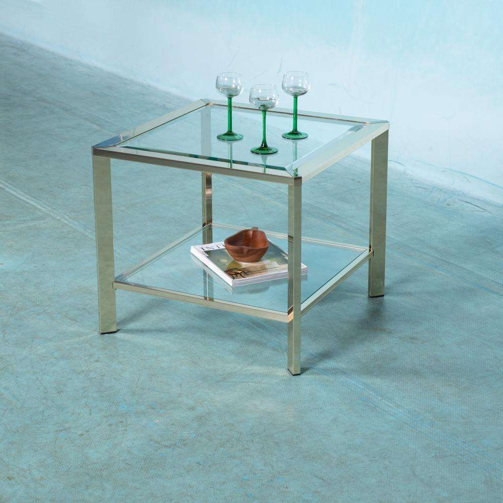 Minimalist Coffee Table Brass Glass Regency Coffee Table 70s photo Furniture