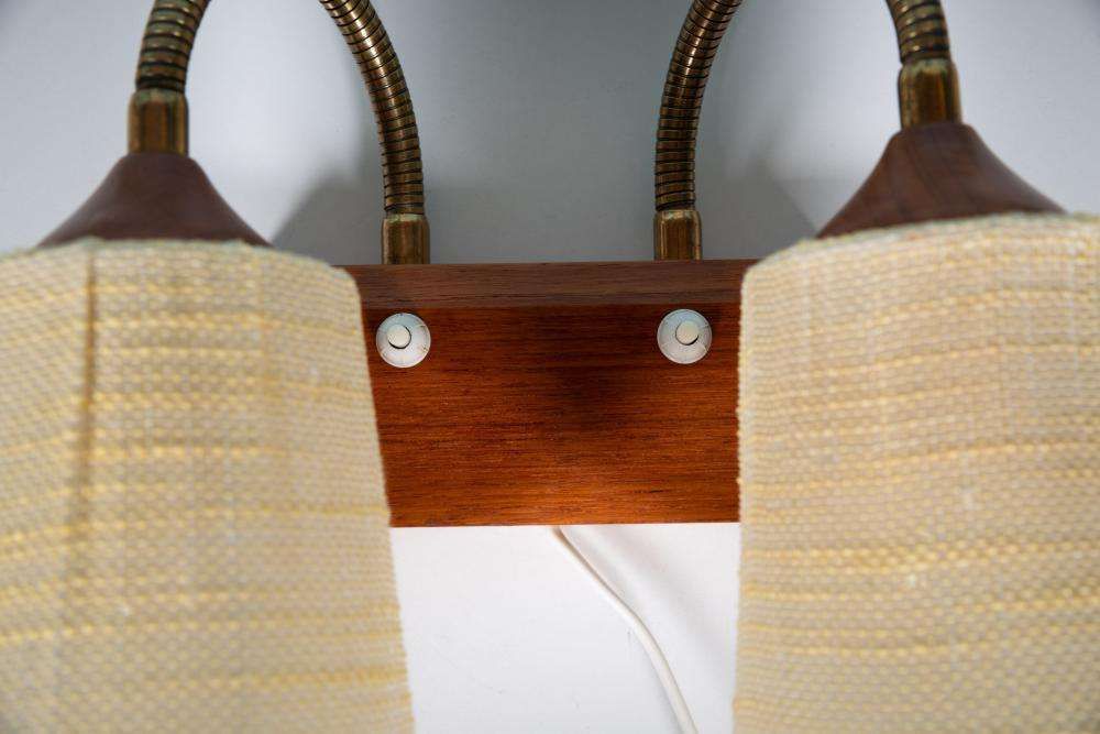 Vintage Teak Wall Lamp Bedside Wall Lamp Sweden 60s photo Lighting