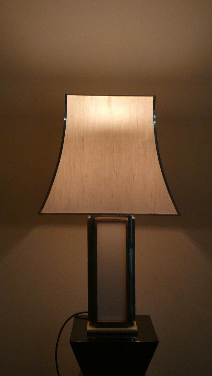Brass, Steel, And Acrylic Glass Table Lamp, Italy, 1970s