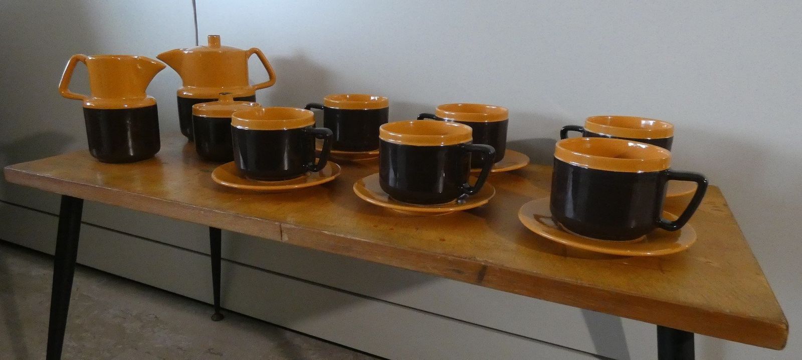 Tea Set By Settimo Rometti For Rometti Ceramiche, 1960s, Set Of 15