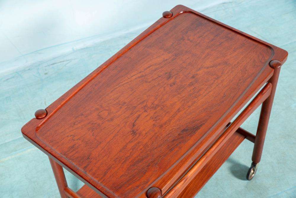 photo furniture Vintage Teak Serving Trolley, Danish Design Bar Cart Wegner