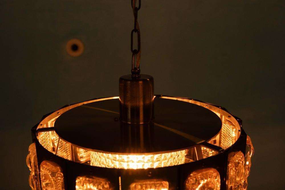 photo vinterior Vintage Glazen Hanglamp, Deens Design, Mid Century