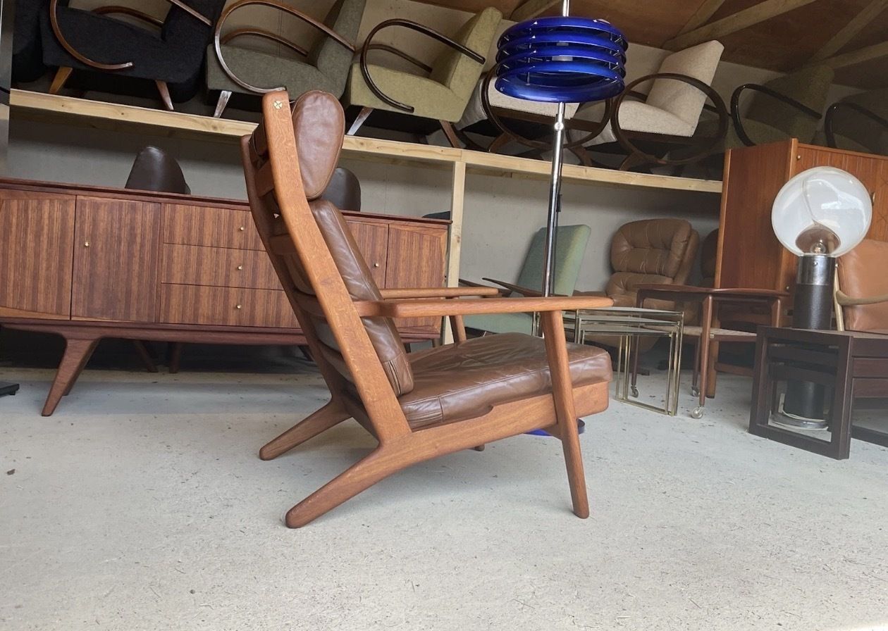 Hans Wegner Ge290 Teak High Backed Armchair For Getama Of Denmark Mid Century photo vintage