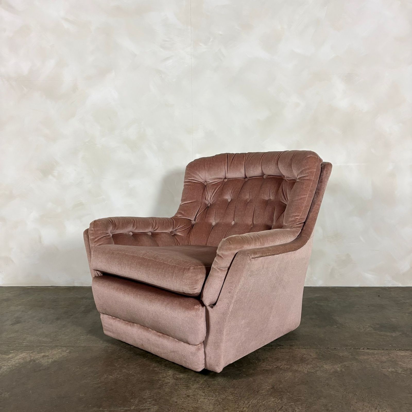 Mid Century Armchair Blush Pink Retro Mcm photo furniture