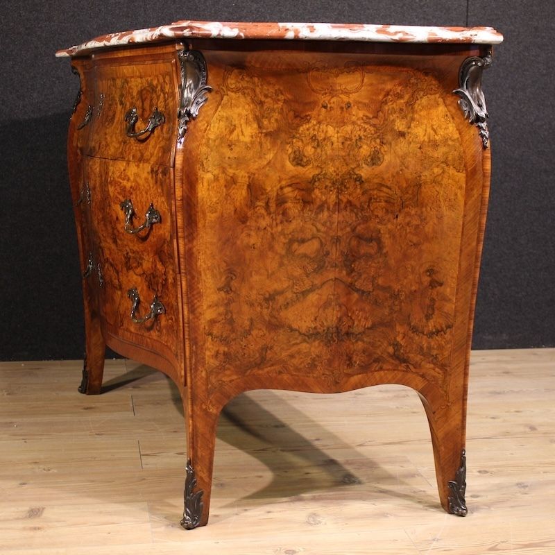 4600.0 Lombard Inlaid Dresser In Louis XV Style With Marble Top photo