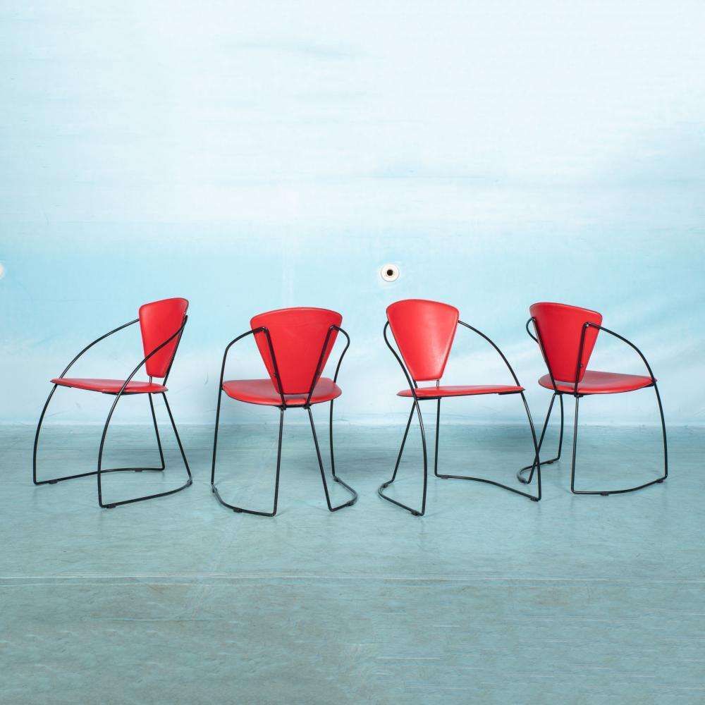 Arrben Linda Chairs Set Of 4 Italian Design 1980s