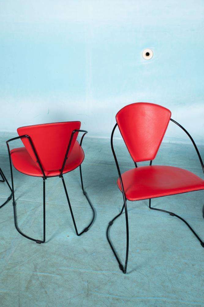 photo vinterior Arrben Linda Chairs Set Of 4 Italian Design 1980s