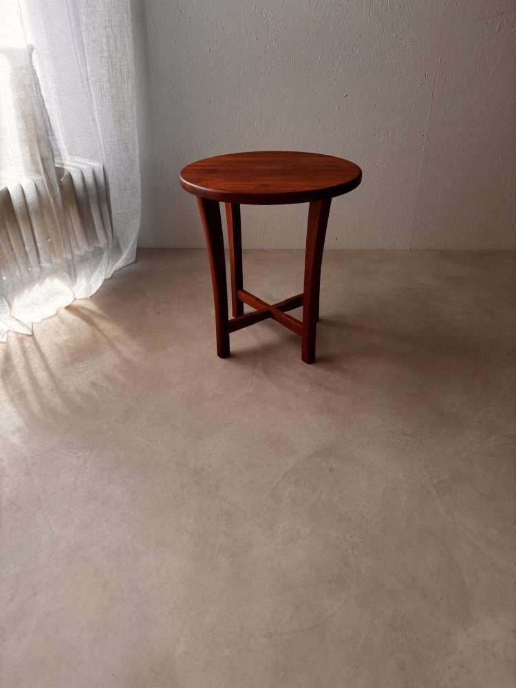 Danish Solid Teak Side Table, 1960s photo vintage