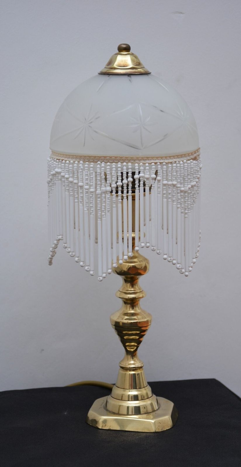 photo for sale Pair Of Victorian Table Lamps In Brass.