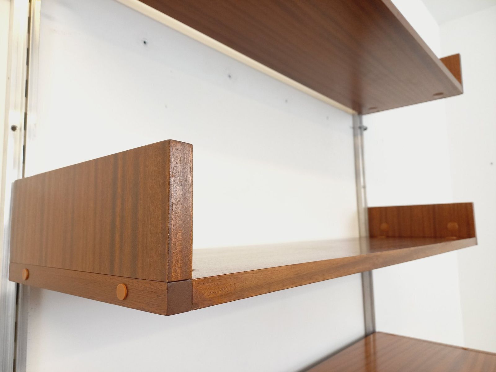 Arp Minvielle Wall Mounted Bookcase With Mahogany And Aluminum Secretary Desk photo buy