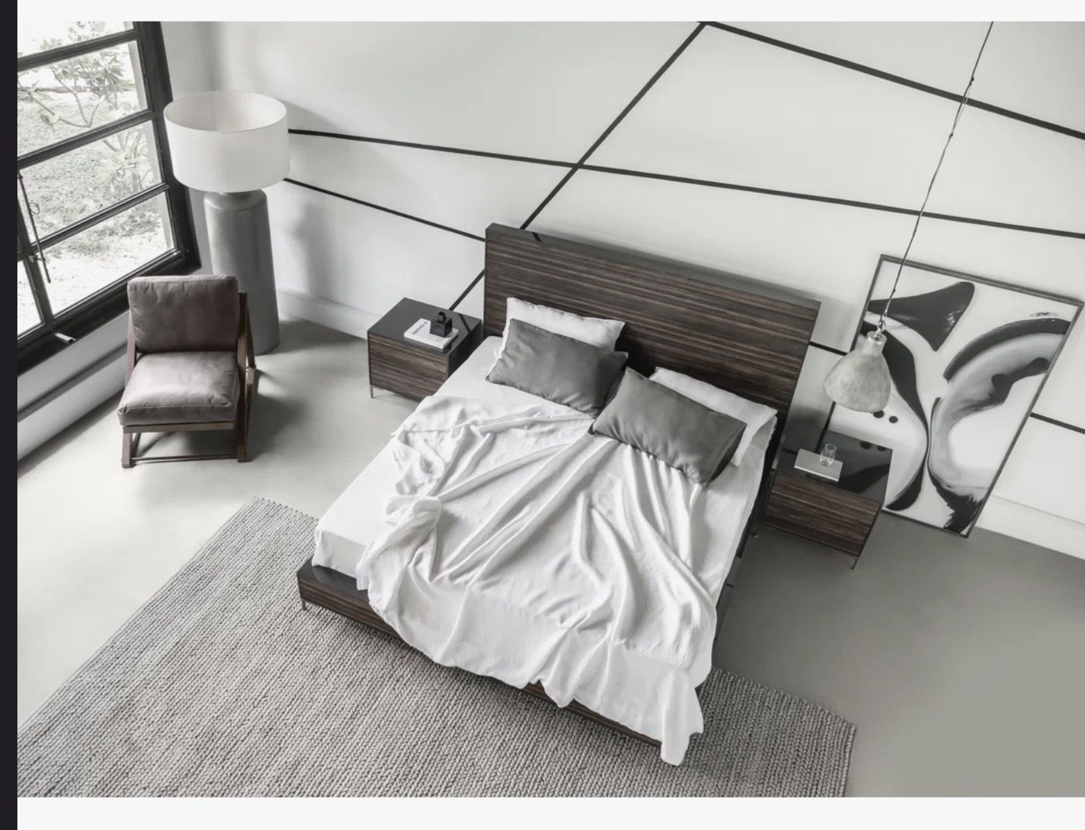 photo furniture Thomas Bina For Sonder Living Peroba Wood Bed Frame – Designer Contemporary