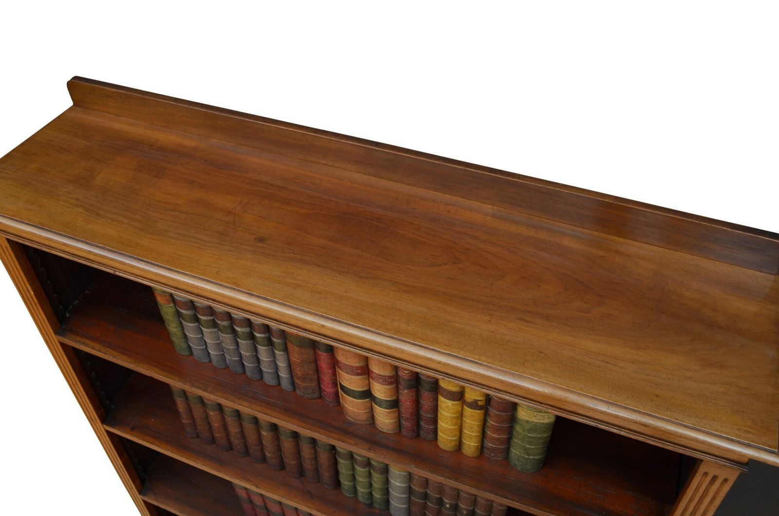 English Edwardian Walnut Open Bookcase C1900s. photo vintage
